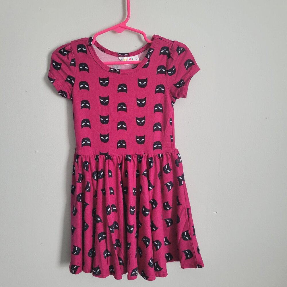 Dot Dot Smile Dress Girl's 2T Toddler Purple Cat Cap Sleeve NWT